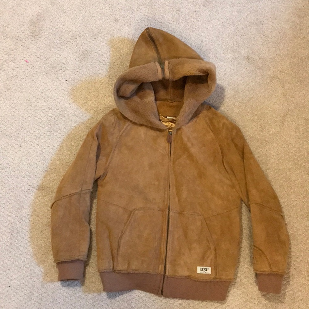 Ugg suede bomber coat.